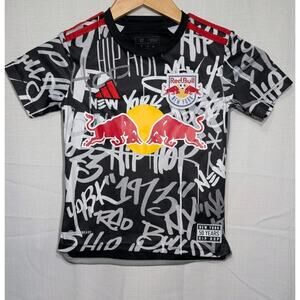 Toddler New York Red Bulls Jersey Sz 5t Black AEROREADY Hip Hop 2023